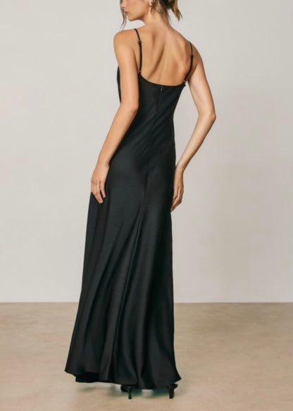 Blooming Beauty Satin Maxi Dress
