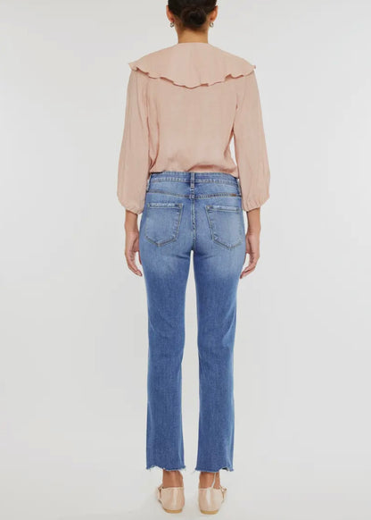 Greer High Rise Slim Straight Jeans