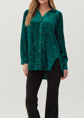 Vixen Velvet Buttonup Top