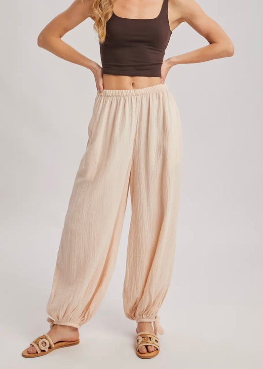 Mayve Elastic Waistband Jogger Pants