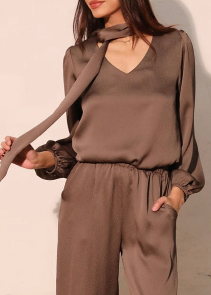 Mariah Long Sleeve Bubble Top