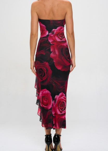 Lilia Floral Slit Dress