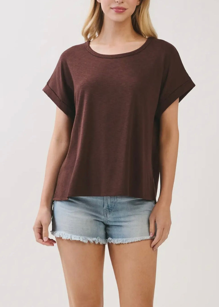 Side Note Short Sleeve Top