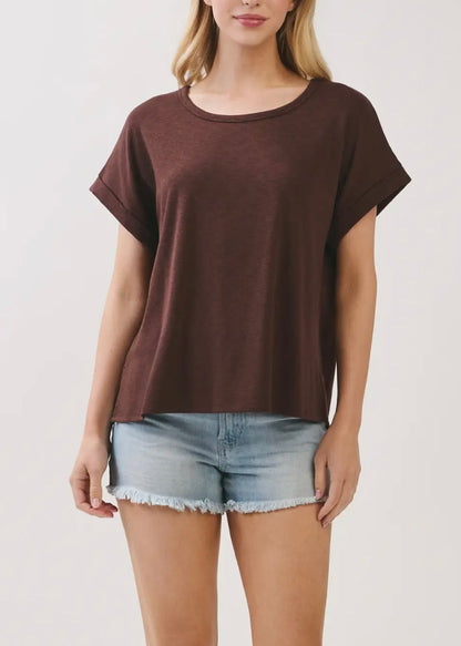 Side Note Short Sleeve Top