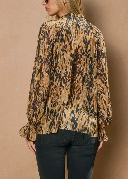 Livie Printed Button Up Blouse