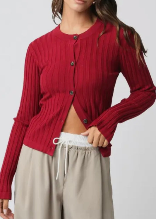 Shellie Button Up Sweater Top