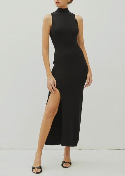 Wesley Mock Neck Maxi Dress