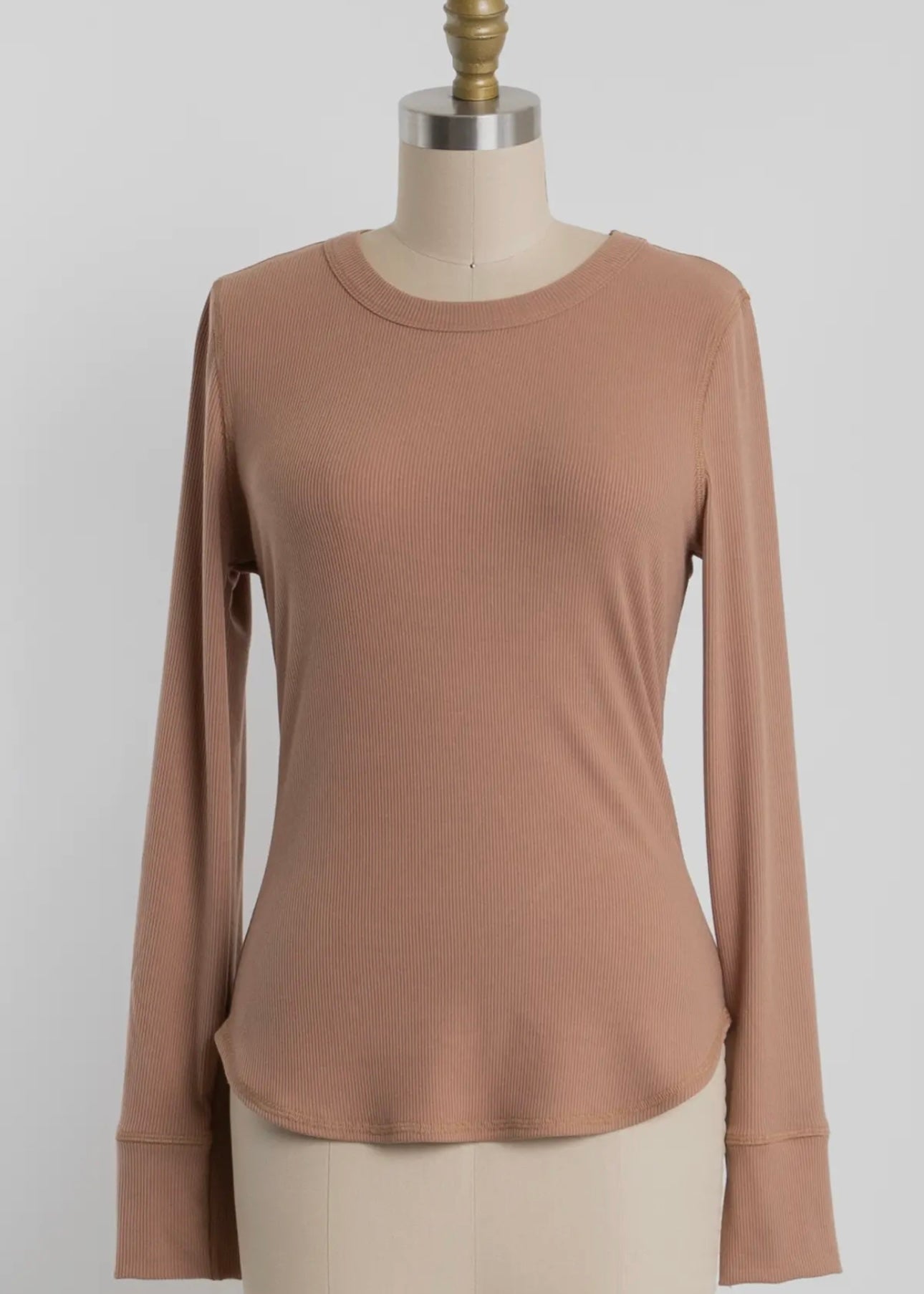 Alma Ribbed Crewneck Top