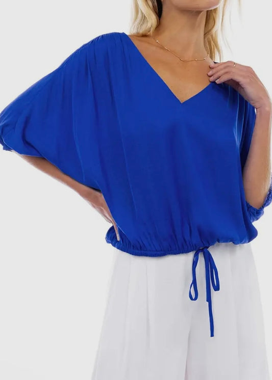 Sheila Cropped Blouse With Elasticized Waist