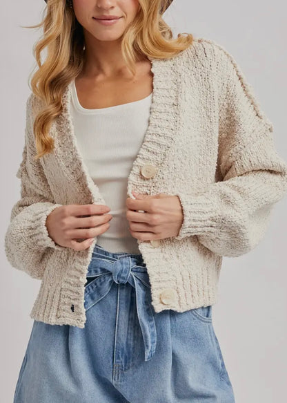 Ayleen Popcorn Knit Cardigan