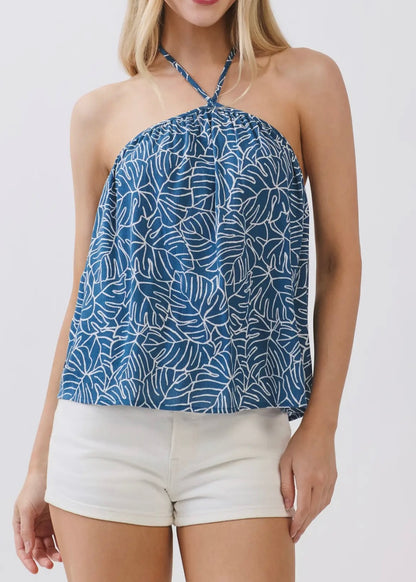Margot Printed Halter Top