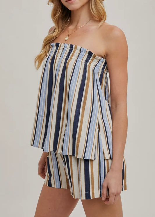 Liberty Smocked Strapless top