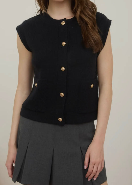 Kathy Button Down Sweater Vest