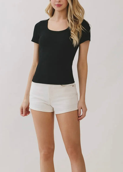 Kaia Square Short Sleeve Top