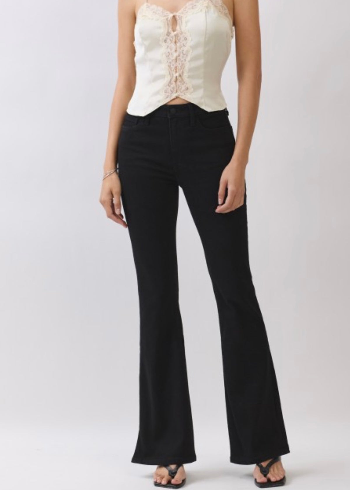 Sanna Mid Rise Flared Jean