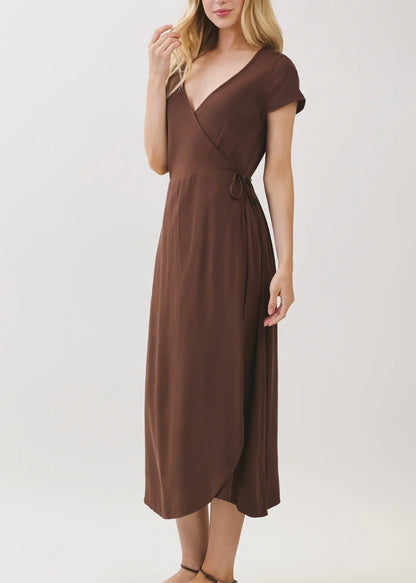 Easy Day Surplice Midi Dress