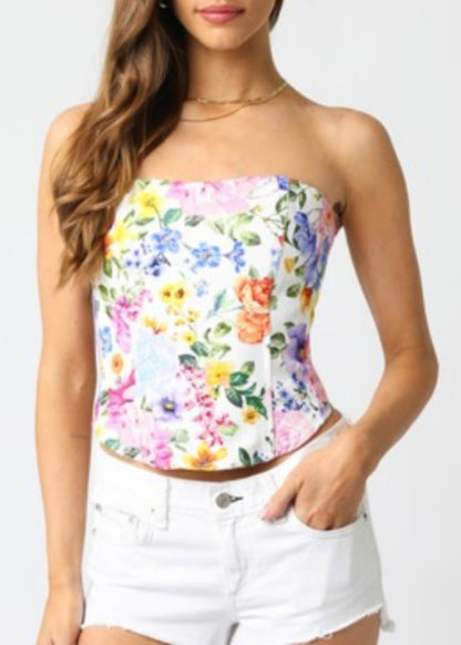 Karina Floral Tube Top