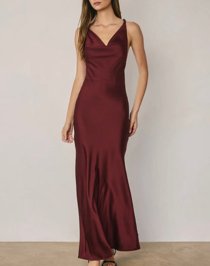 Janessa Satin Maxi Dress