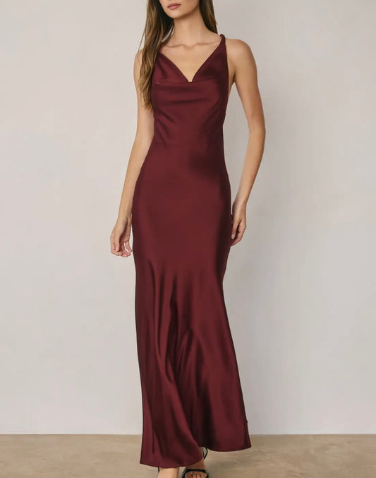 Janessa Satin Maxi Dress