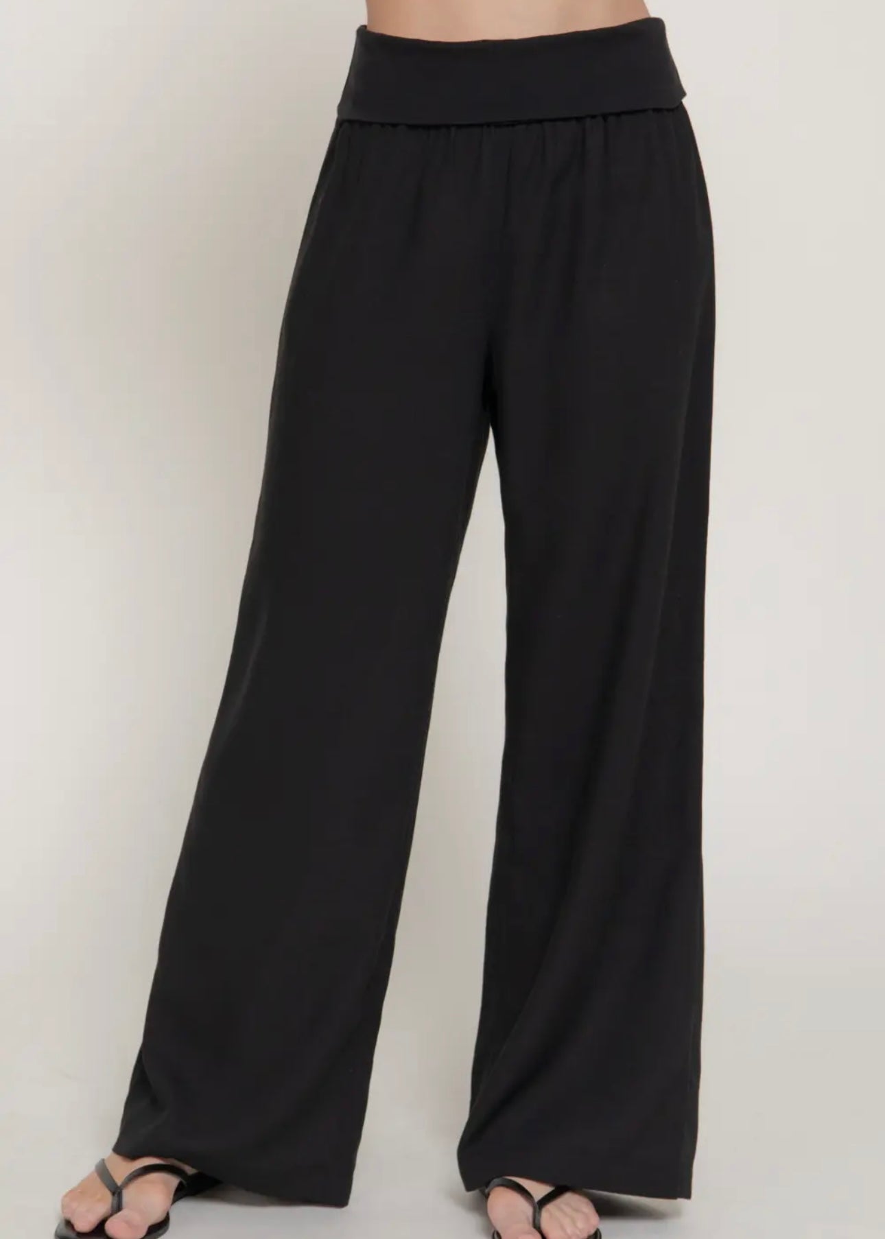 Tabitha Fold Over Linen Pants