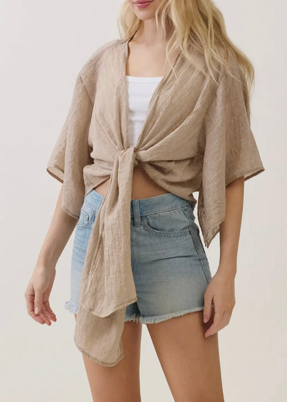 Sunburst Open Front Cardigan