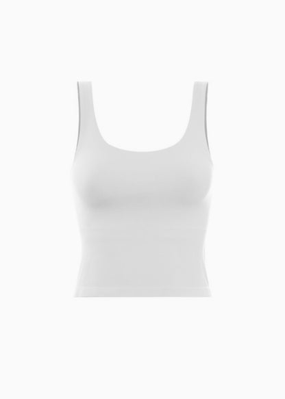 Cropped Wide Scoop Neck Tank