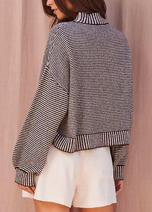 Briella Stripe Knit Sweater Top