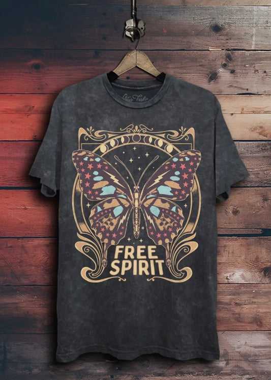 Free Spirit Butterfly Graphic Tee