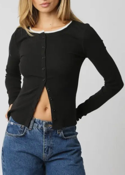 Kendel Long Sleeve Button Up Top