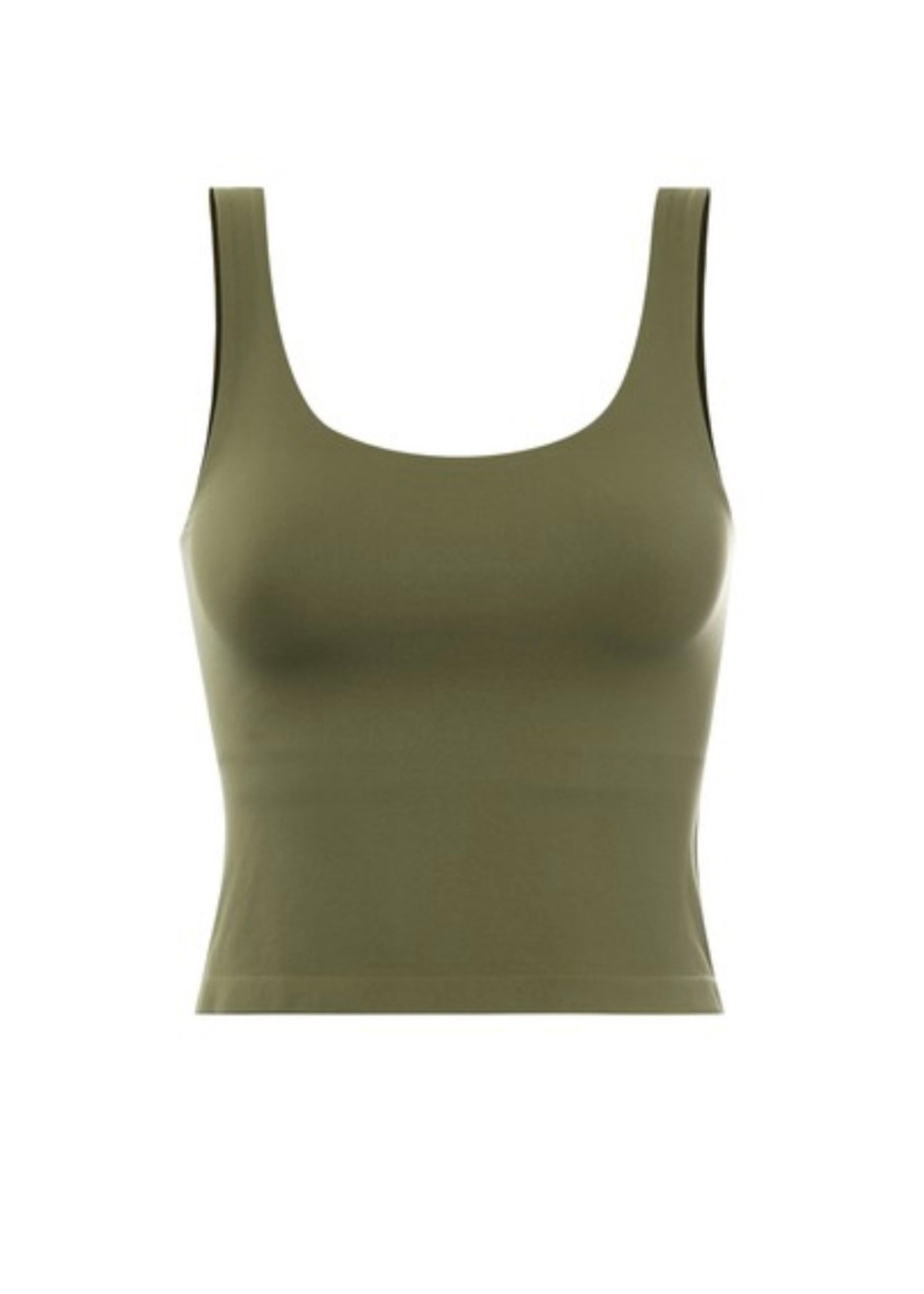 Cropped Wide Scoop Neck Tank