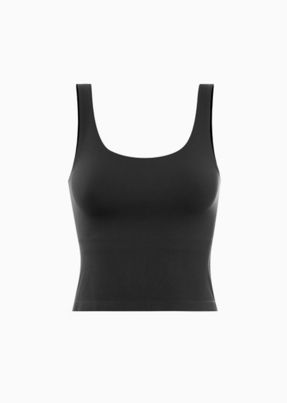 Cropped Wide Scoop Neck Tank