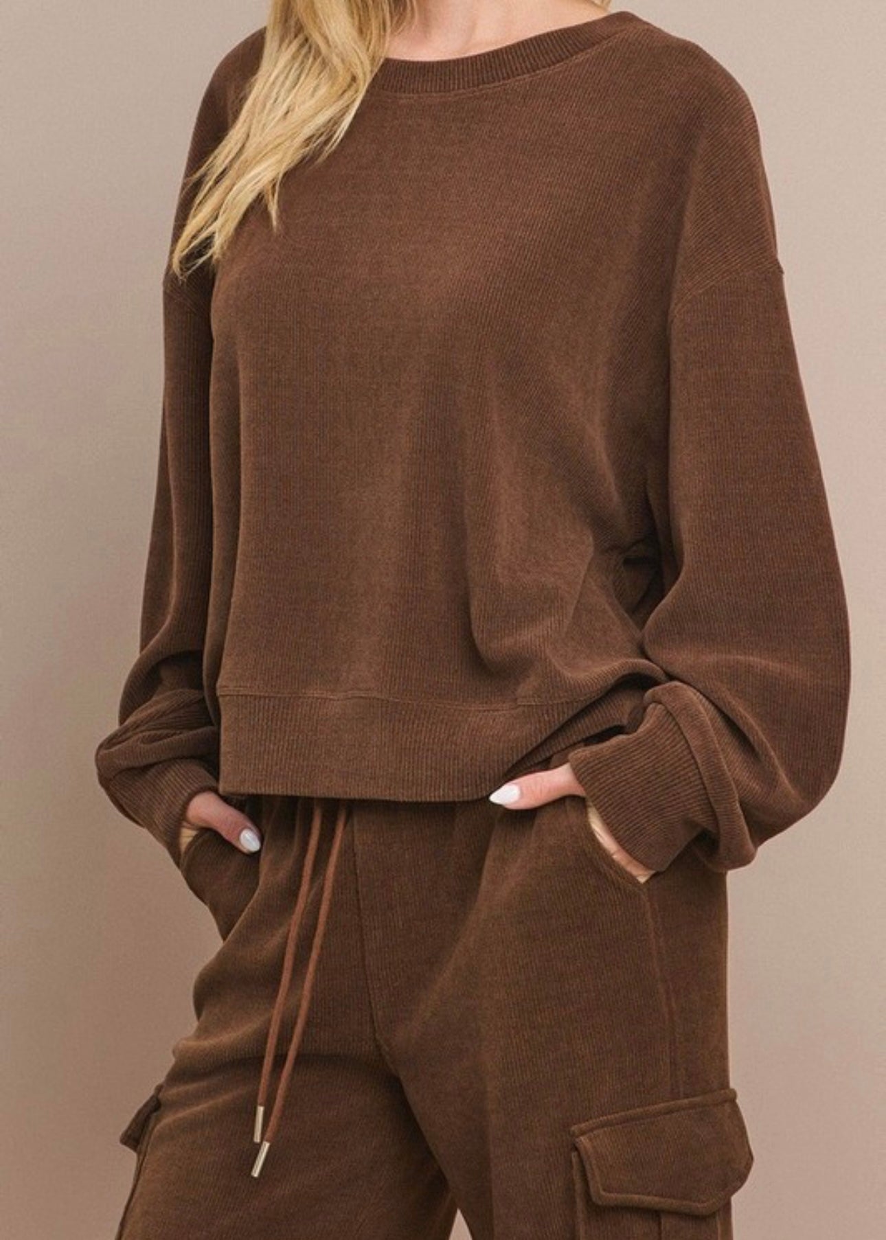 Martie Corduroy Long Sleeve Top