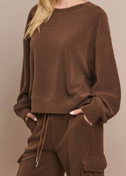 Martie Corduroy Long Sleeve Top