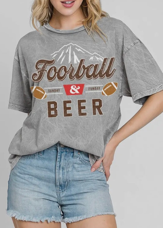 Football & Beer Graphic Tee