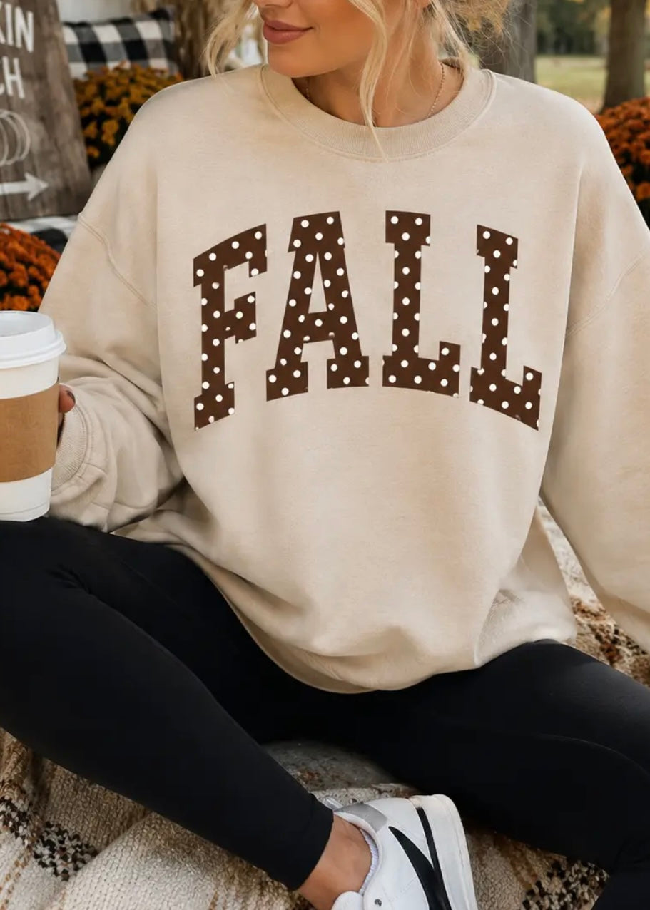 Polka Dot Fall Sweatshirt