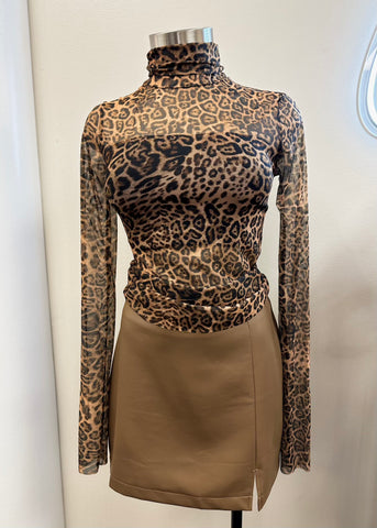 Katt Mesh Leopard Top