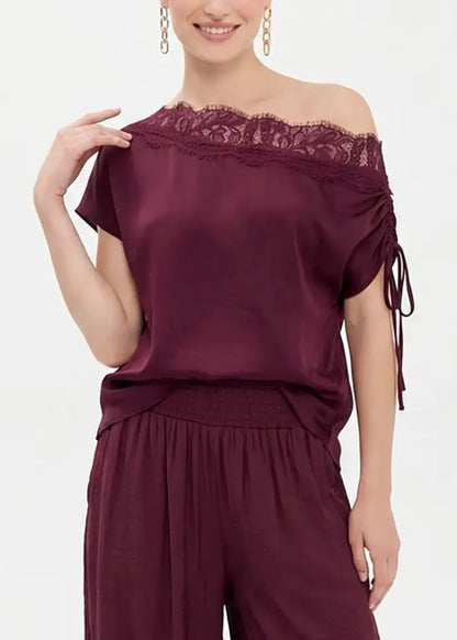 Everlie Draped Off The Shoulder Top