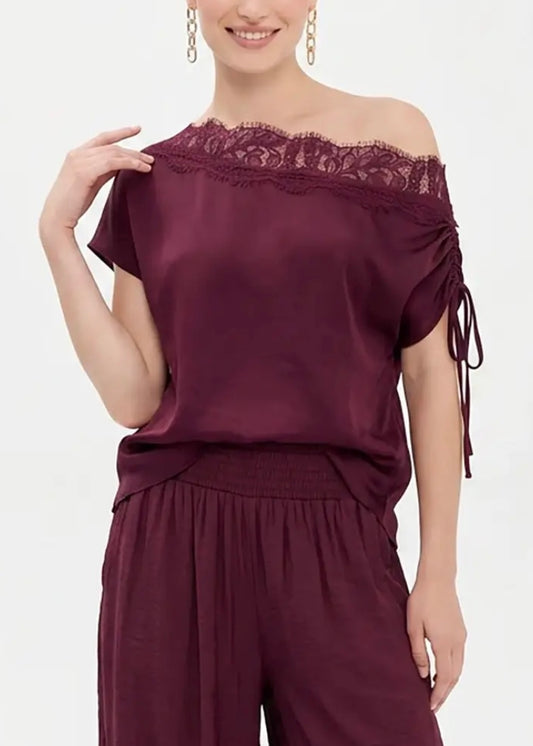 Everlie Draped Off The Shoulder Top