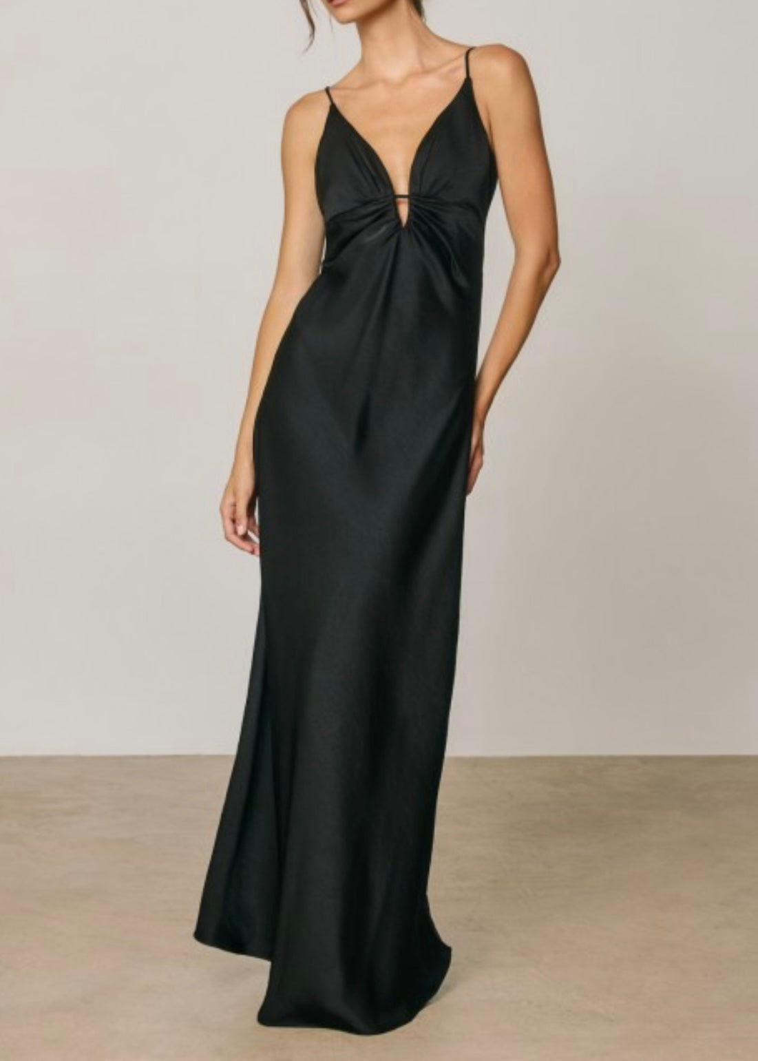 Blooming Beauty Satin Maxi Dress