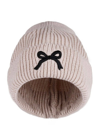Bow Embroidered Beanie