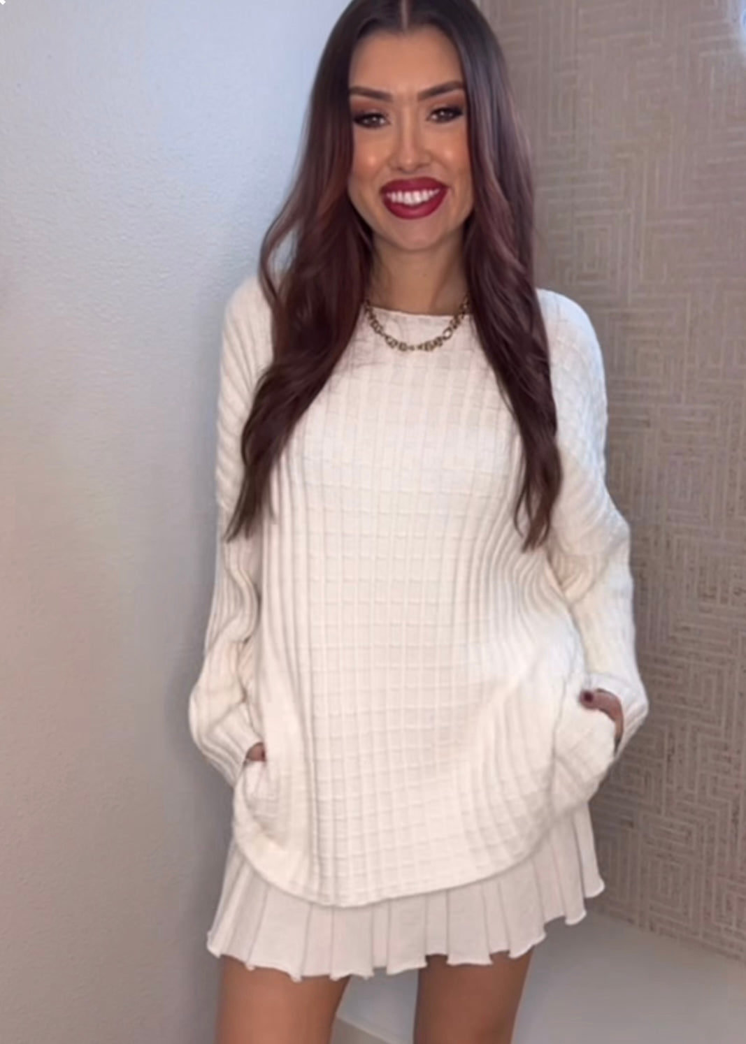 Kelsie Pleated Mini Skirt