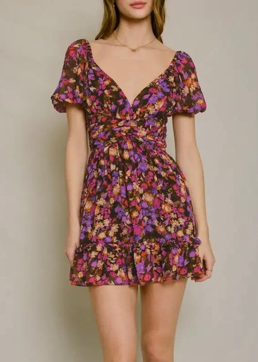 Avarie Tiered Flare Mini Dress