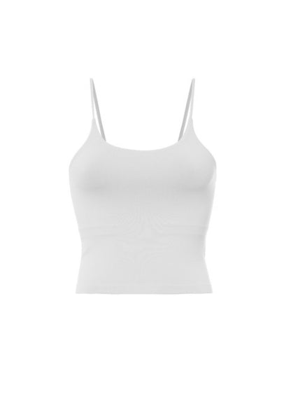 Elastic Strap Double Layer No Lines Crop Cami