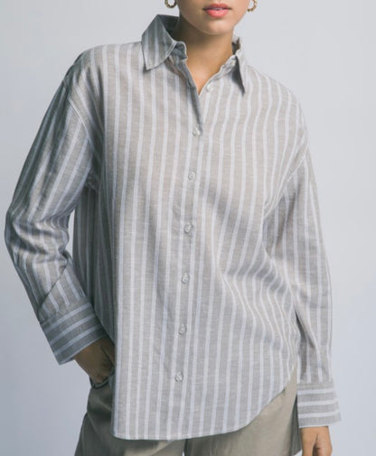 Sheryl Striped Button Down Shirt