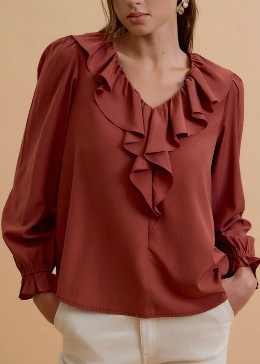 Ciao For Now Ruffled Blouse