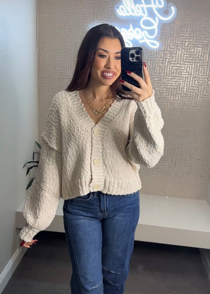 Ayleen Popcorn Knit Cardigan