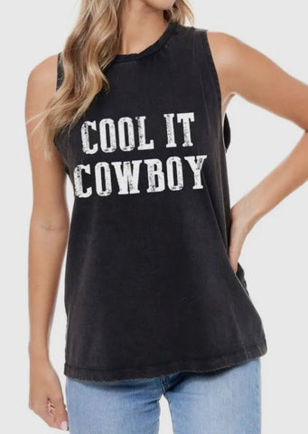 Cool-It Cowgirl Washed-Out Tee