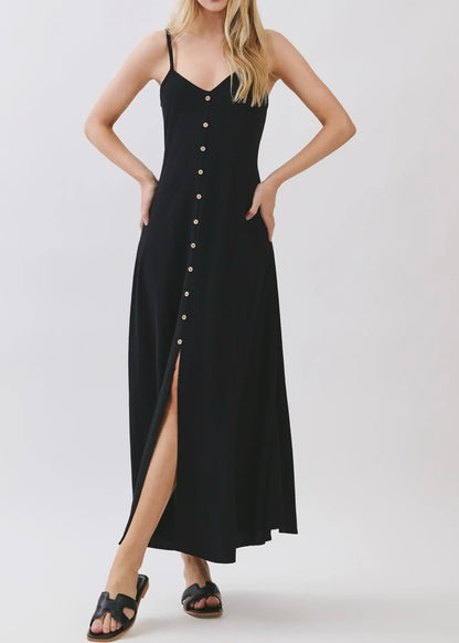 Harlie Button Trim Maxi Dress