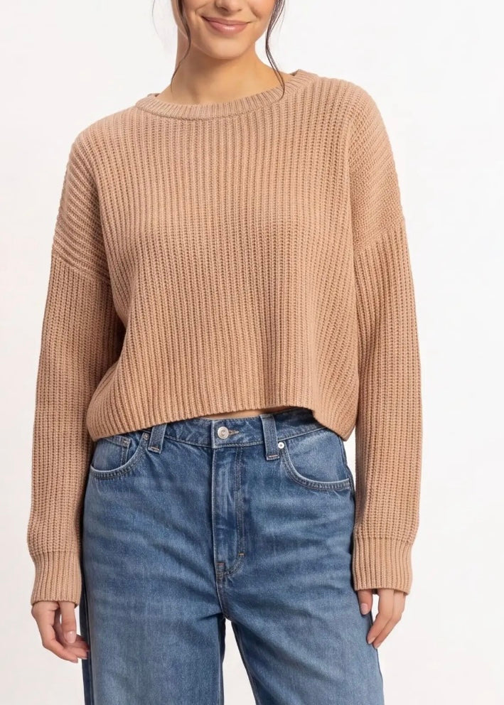 Autumn Belle Oversized Cropped Sweater