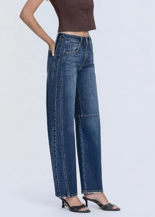 Alma High Rise Barrel Jean